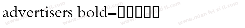 advertisers bold字体转换